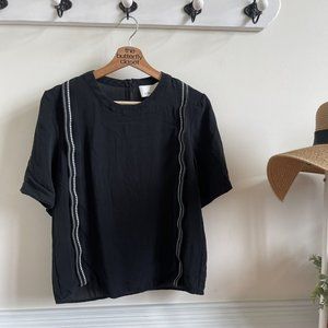 3.1 Phillip Lim Silk Blouse, Size M, Black